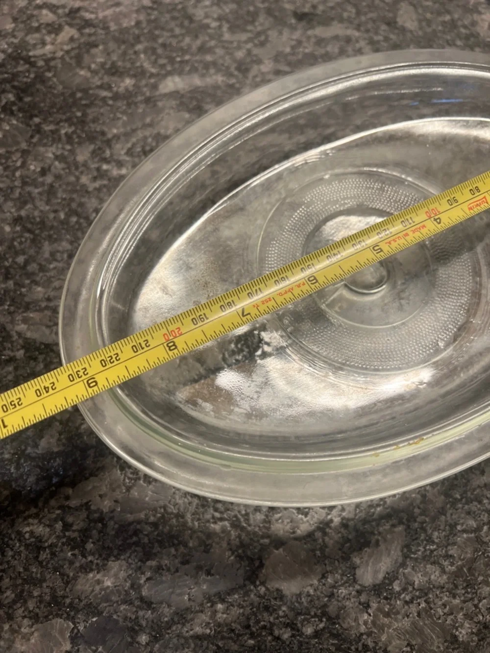 Pyrex /Corningware Replacement lid. Clear Glass Oval Lid - Vintage Style
